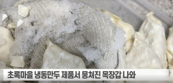 (영상)냉동만두서 얼어붙은 목장갑 나왔는데..보고 대상 아니라는 식약처