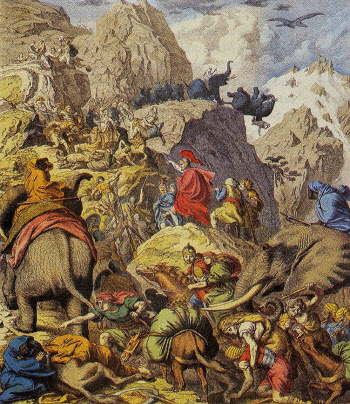 한니발 장군은 왜 코끼리를 데리고 알프스 산을 넘었을까?