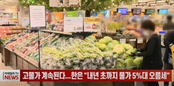 (영상)물가 고공행진...한은 "내년 초까지 물가 5%대 오름세"