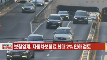 (영상)보험업계, 자동차보험료 최대 2% 인하 검토