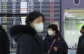 중대본 "한파에 항공기 109편 결항·여객선 77척 통제"