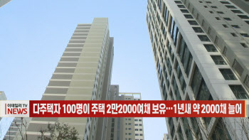 (영상)다주택자 100명이 주택 2만2000여채 보유…1년새 약 2000채 늘어