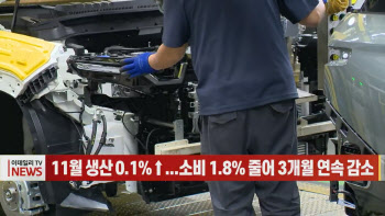 (영상)11월 생산 0.1%↑...소비 1.8% 줄어 3개월 연속 감소