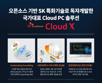 SK브로드밴드, 온북 사업용 클라우드PC 솔루션 'Cloud X' 공급