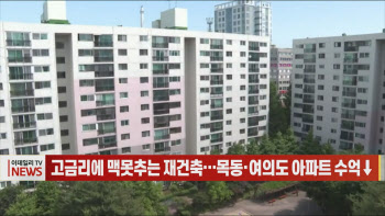 (영상)고금리에 맥못추는 재건축…목동·여의도 아파트 수억↓