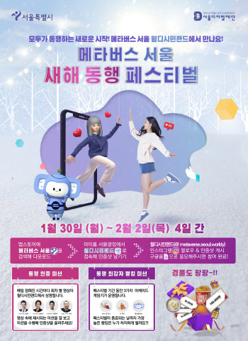 메타버스 서울 ‘새해동행 페스티벌’ 개최…“재미·선물 가득”