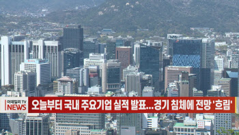 (영상)오늘부터 국내 주요기업 실적 발표...경기 침체에 전망 '흐림'