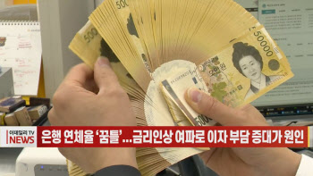 (영상)은행 연체율 ‘꿈틀’...금리인상 여파로 이자 부담 증대가 원인