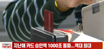 (영상)지난해 카드 승인액 1000조 돌파...역대 최대