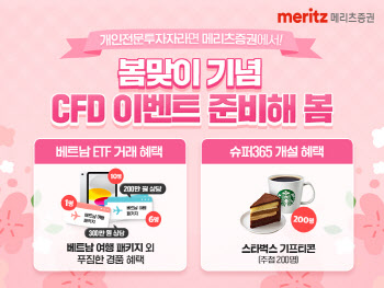 메리츠증권, 'CFD 고객·베트남 ETF' 이벤트 2종 진행