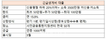 연 15.9% 긴급생계비대출, 금리 인하 검토