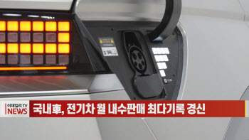 (영상)국내車, 전기차 월 내수판매 최다기록 경신