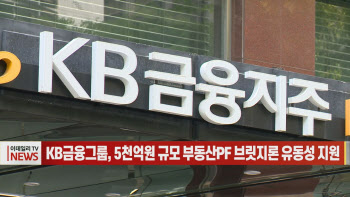(영상)KB금융그룹, 5천억원 규모 부동산PF 브릿지론 유동성 지원