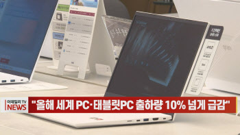 (영상)"올해 세계 PC·태블릿PC 출하량 10％ 넘게 급감"