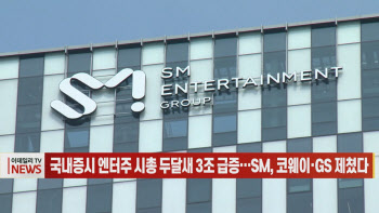 (영상)국내증시 엔터주 시총 두달새 3조 급증…SM, 코웨이·GS 제쳤다