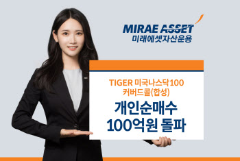 미래에셋운용, ‘TIGER 美나스닥100커버드콜’ 올해 개인 100억원 순매수