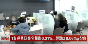 (영상)1월 은행 대출 연체율 0.31%...전월比 0.06%p 상승