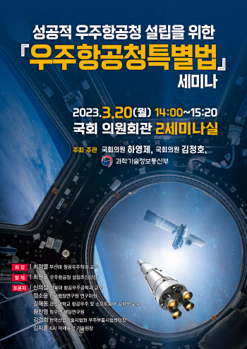 한국판 NASA '우주항공청' 설립 위해 여야 '합동 세미나' 연다
