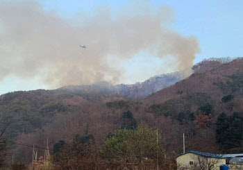 화천군 포 사격장 산불, 95%가량 진화돼 ‘뒷불 감시’로 전환