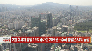 (영상)2월 회사채 발행 19% 증가...주식 발행은 84% 급감