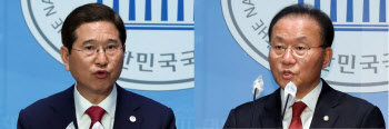 “수도권 바람몰이”vs“이기는 법 알아야”…김학용·윤재옥 원내대표戰