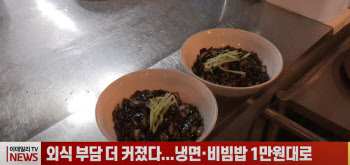 (영상)외식 부담 더 커졌다...냉면·비빔밥 1만원대로