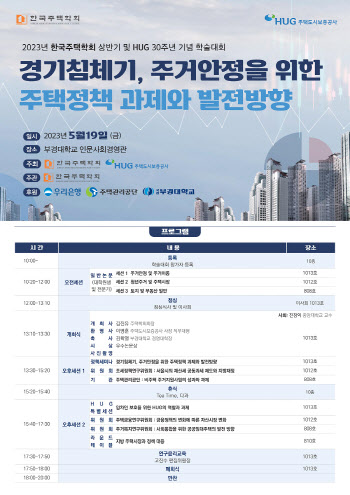 한국주택학회 상반기 및 HUG 30주년 기념 학술대회