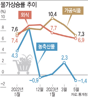 '먹거리 물가' 안정 총력전에도…식품·외식 高물가 장기화 우려