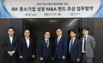 IBK기업은행·성장금융, 1조원 규모 ‘성장 M&A 펀드' 조성