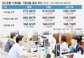 대출금리 다시 올랐는데…6월에도 은행 가계대출 상승세