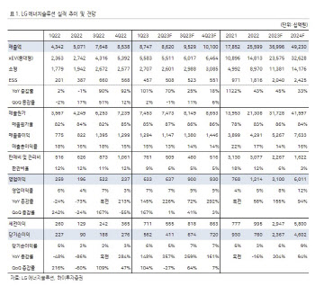 LG엔솔, 실적·주가 모두 쉬어가는 구간…목표가↓-하이