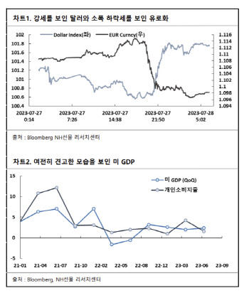 NH선물 “ECB 긴축 종료 가능성…유로화 약세에 강달러”