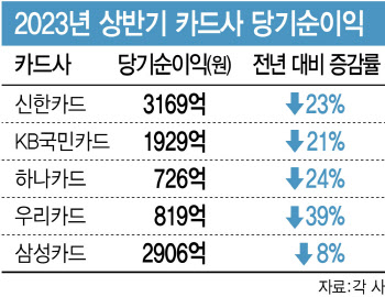 카드사, 상반기 울었다…하반기엔 울음 그칠까