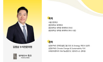 법무법인 화우, 김정남 전 삼정KPMG 상무 영입…ESG 컨설팅 강화