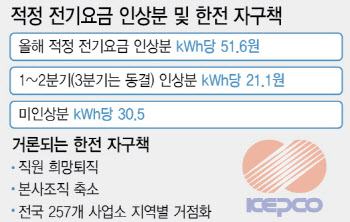 정부, 한전 자구책 ‘퇴짜’…“전면 재검토”