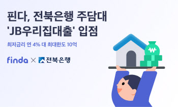 핀다에 전북은행 비대면 주담대 상품  ‘JB우리집대출’ 입점