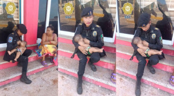 “아기가 이틀 굶었어요” 모유 내준 멕시코 경찰