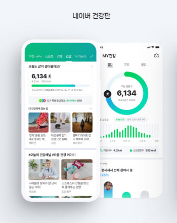 건강 관리도 네이버앱으로…'네이버 만보기' 서비스 시작