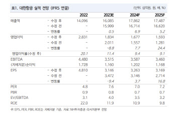 대한항공, 인수 불확실성 축소…외형성장 대비 저평가-NH