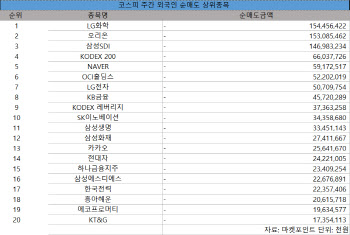 코스피 주간 외국인 순매도 1위 'LG화학'