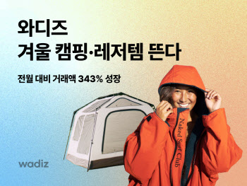 겨울 캠핑·레저용품 반응 뜨겁다…와디즈, 전월비 거래액 343% 성장