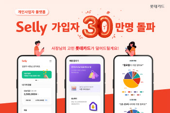 롯데카드, 개인사업자 플랫폼 ‘셀리’ 가입자 30만명 돌파