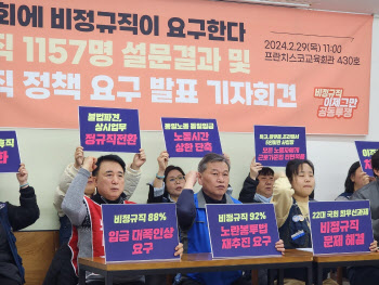 비정규직 노동자 “22대 국회, 동일노동·임금 적용 최우선 추진해야”