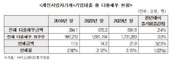 돈 또 빌린 '다중채무자' 늘고, 빚 못갚은 'MZ사장님' 급증