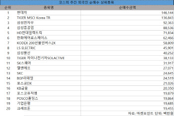 코스피 주간 외국인 순매수 1위 '현대차'