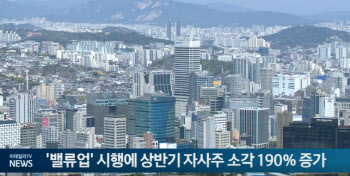 '밸류업' 시행에 상반기 자사주 소각 190% 증가