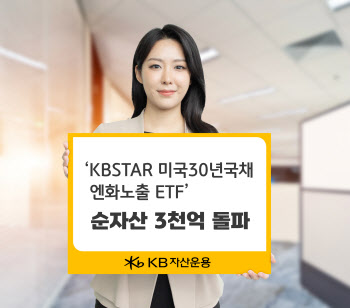 KB운용 "초엔저 현상에 '미국30년국채엔화노출 ETF’ 순자산 3000억 돌파"