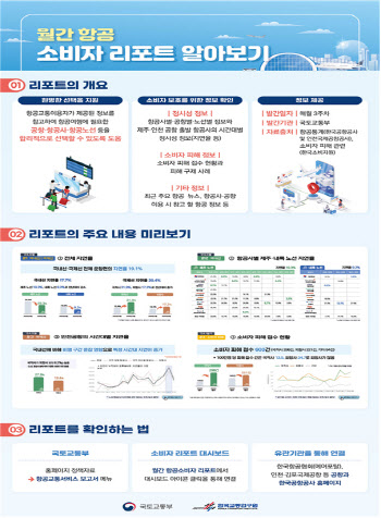 "지연율 얼마나 되나"…국토부 '월간 항공소비자 리포트' 창간