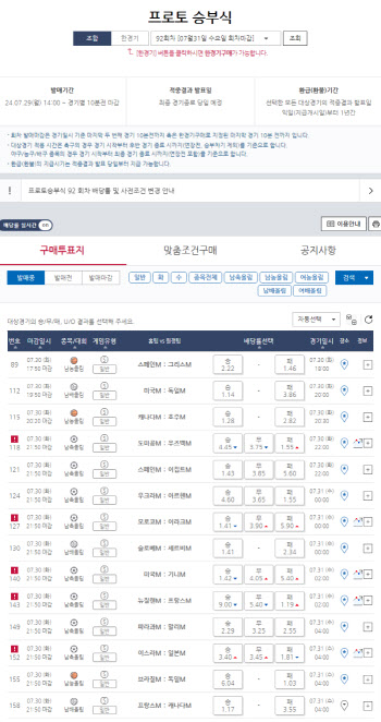 스포츠토토, ‘2024 파리 올림픽’ 게임 대상  프로토 승부식 92회차 마감 앞둬