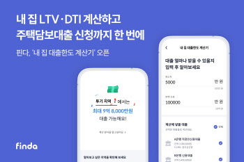 핀다, 업계 최초 ’내 집 대출한도 계산기‘ 오픈…“LTV·DTI 한번에 계산”